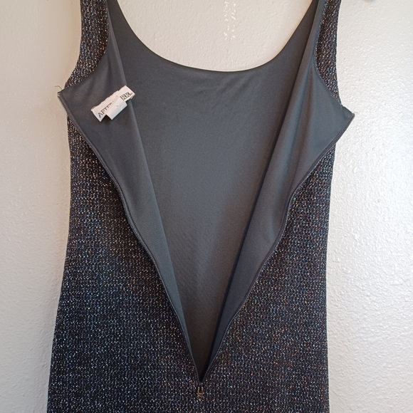 Vintage Sz 10 Mesh Overlay Vamp Goth Gala Yacht Luxury Glam Evening Maxi Dress - Picture 15 of 16